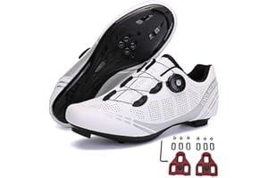 Treer Scarpe Ciclismo Unisex Scarpe Ciclismo Strada con Blocco Pedale Scarpe MTB Uomo & Donna, Traspiranti Scarpe da Equitazione Scarpe MTB Road SPD Scarpe da Ciclismo da Bici 36-47 EU