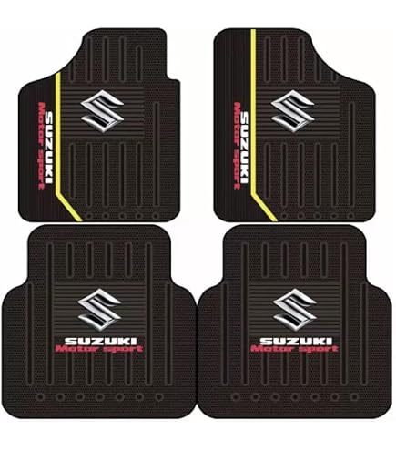 Tappetini Auto Su Misura Per Suzuki Vitara 2015-2025, Velluto Con Bordo Rosso, Set Da 4 Pezzi Con Fissaggi - 4