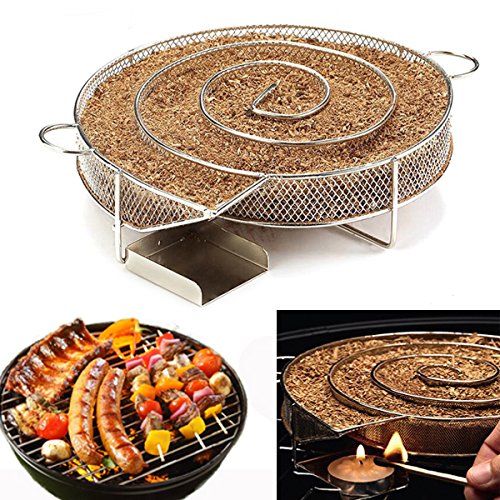 LaDicha Stainless Steel Wood Chips Grill Basket Smoker Picnic BBQ Cold Smoking Generator Tray