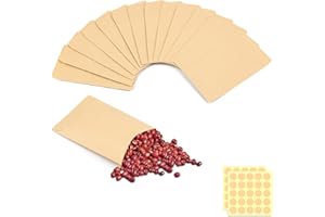 NENULL Papiertüten Klein Braun Samentütchen 120 Stück 6x10cm Flachbeutel Kraftpapier Tüten Samentüten für Saatgut Aufbewahrung,Blumensamen,Geschenktüten,Umschläge,Bonbons Süßigkeiten Münz Schmuck Verpackung
