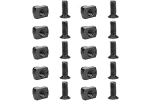 Astibym M-Lok Screw & Nut,10PCS Pure Steel M-Lok Screw & Nut Replacement Set for Mlok Rail Sections
