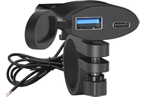 ALLWSLucky Prise USB Moto, QC3.0 18W & PD 30W Chargeur USB pour Moto, Prise de Chargeur de Voiture IP67 pour Caravane SUV Marin Bateau 12V