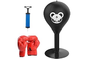 MEYAGOT Punchingball de Mesa antiestrés，Saco de Boxeo para Escritorio con Ventosa，Pelota de Punching para liberar Rabia Juguete de Escritorio para aliviar estrés Punchingball con Abrazadera Mesa