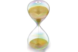 SuLiao Sanduhr, Gold Sanduhr 30 Minuten Groß, Die Bunten Gläser Sanduhr 30 Min, Hourglass Sand Time für Kinder, Klassenzimmer, Zuhause, Schreibtisch, Bürodekoration