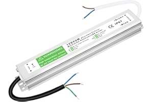 HNCY Transformador 220V a 12V 50W, Fuente de Alimentación 12V 4.17A, LED Transformador 12 Volt, LED Driver Voltaje Constante, Sin Ruido, Sin Parpadeo, Fuente Alimentación para MR16 GU5.3 MR11 G4 etc
