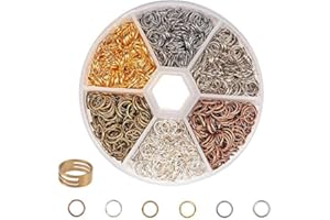 FLZONE Anneaux Ouverts Jump,6 Couleurs 2400 Pièces Mixte Anneau de Saut Fermoir pour Connecter des Colliers,Fabrication de Bijoux Bricolage-8MM