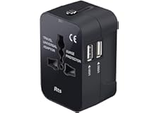 rts Universal Travel Adapter, International All in One Worldwide Travel Adapter and Wall Charger with USB Ports with Multi Ty