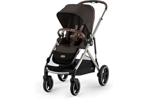 CYBEX Poussette Gold GAZELLE S, De la naissance à environ 4 ans, Max. 22 kg (mode simple) / 2x 22 kg (mode duo), Système tout-en-1 avec 20+ configurations, Brun chocolat