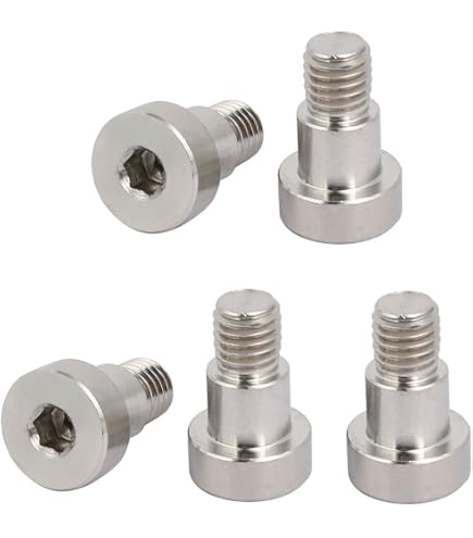 10 Vis à épaule 6mm - Filetage M5, Longueur épaule 6mm, Acier Inox 304 - Uxcell