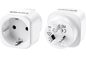 LENCENT 2 styck Reseadapter Sverige/EU till AUS/CN Laddare, Travel Uttag