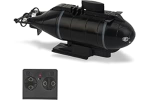 equlup Mini RC Submarine Toy 6 Channel 2.4G Wireless Remote Control Boat Electric Dive Fish Toy Simulation Water Tank Children Gift