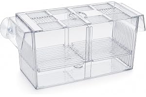 SLOCME Stor uppfödningslåda för akvarium, flytande och sugkopp för upphängning av räkor, babyfiskar och små vattendjur (L)