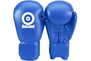 Ducomi Mike Guanti Pugilato MMA — Guantoni Sacco Boxe in Ecopelle Regolabili - Protezione Polso Guanto per Allenamento, Kickboxing, Muay Thai