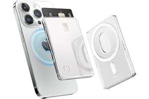 elago Transparenter Magnetischer Kartenhalter, Kompatibel mit MagSafe, Kompatibel mit iPhone 15, 14, 13, 12 Serie – Sichere Handy-Geldbörse, Langlebige Polycarbonat, Schutz vor Kratzern