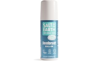 Desodorante natural en roll-on Salt of the Earth - Océano y coco - Vegano, certificado por Leaping Bunny, fabricado en el Reino Unido - 75ml