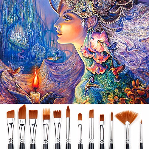 innislink Pinselset Künstler Malen Pinsel Nylon Pinsel Wasserfarbe Pinsel Pinselset Ölmalpinsel für Malen Pinsel 12stk - 4