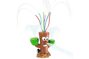 RedCrab Wasserspielzeug Kinder Outdoor, Sprinkler Spielzeug für Kinder, Baumstumpf Wassersprinkler Kinder, Rasensprenger Gartenspielzeug Kinder Draußen Wasserspiel ab 3 4 5 6 7 8 Jahre