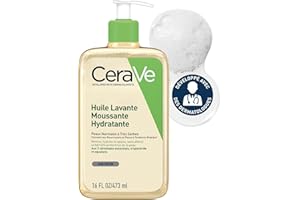 CeraVe Huile de Douche Lavante à l'Acide Hyaluronique pour Peaux Normales à Très Sèches, à Tendance Atopique 473 ml, x, 473 ml