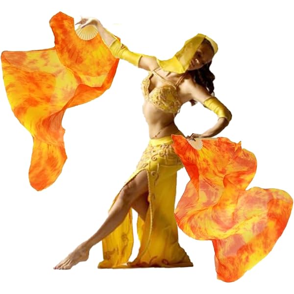 Winged Sirenny Voile En Soie Danse Orientale - 270x110 Cm Multicolore