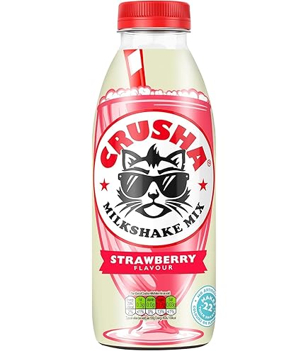 Calories In Crusha Strawberry Flavour Milkshake Mix 500ml, Nutrition - View #2