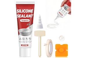 XINGHUO Transparent Silikon Tätning, 150 ml Tätningsmedel Vattentät Transparent, Transparent Silikon, Elasticitet, Vattentätt Skydd, Silikon Kök och Badrum Multimaterial och Vattentät