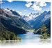 Produktbild See an Bergen Format: 80x60 cm auf Leinwand, XXL riesige Bilder fertig gerahmt mit Keilrahmen, Kunstdruck auf Wandbild mit Rahmen, günstiger als Gemälde oder Ölbild, kein Poster oder Plakat