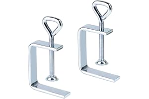 Delsen 2 Piezas Abrazaderas C, Abrazaderas en C Galvanizadas, Abrazadera Fija Carpintería, Abrazaderas Pequeñas en C para Carpintería, Grado Máximo de Sujeción 50 mm