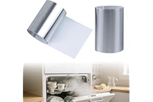 Hohitenz Dampfsperrfolie für Geschirrspüler, 2 Stück, 695×75 mm – Hitzeschutzfolie für Arbeitsplatte, kompatibel mit Beko/Whirlpool/Bauknecht – Aluminium Dampfbremsfolie