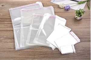 Red Dot Gift®Plastic Bags self sealing Cellophane Crystal Shiny Clear Cello Transparent Pouch Self-Adhesive Resealable for packing and storage (W6*H8cm (100 pcs))