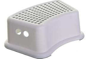 Dreambaby Marche-pieds/Tabouret pour enfants antidérapant, blanc et gris