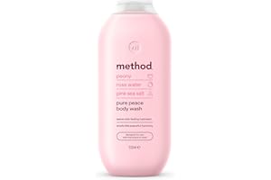 Method Body Wash, Pure Peace, Shower Gel, Peony, Rose Water And Pink Sea Salt Scent, Pack of 1, 532ml.