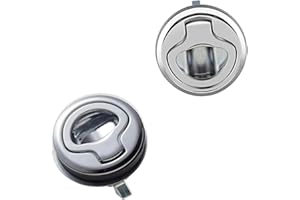 CZLINODUMMX Pull Lock Edelstahl Flush Pull Latch Flush Hatch Locker Pull Latch Pull Lift Hatch Fallenschloss Möbelschlosser für Camping Boot Wohnwagen Flush Hatch Locker Cabinet Pull Lift Hatch Schloss 2 Stück