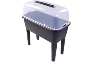 Ondis24 Respana Garden Raised Bed for Balcony Planter with Greenhouse Volume 52 L Water Reservoir Removable Feet