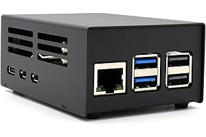 KKSB CASES KKSB Raspberry Pi 5 M.2 HAT Case – Aluminum Enclosure Compatible with NVMe Hats, AI HAT, and Official Raspberry Pi Cooler