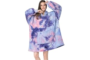 Michorinee Couverture à Capuche surdimensionnée, Sweat à Capuche Portable Super Chaud en Molleton et Sherpa, Sweat géant Confortable pour Femmes Hommes Adultes Adolescents