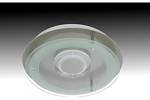 ‎TRANGO Trango 3558-012 LED Glas Deckenleuchte Badlampe Küchenlampe *Mandy* in Rund inkl. 3000K warmweiß LED Leuchtmittel