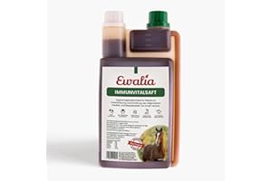 NEU! EWALIA Immunvitalsaft - Stärkendes Ergänzungsfuttermittel für Pferde, Förderung des allgemeinen Wohlbefindens, Natürliche Vitalitäts- und Resilienzunterstützung, 100% Natur pur, 1 Liter