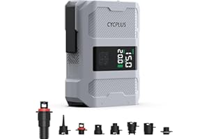 CYCPLUS Bomba de Paddle 20PSI Recargable - Inflado Inteligente de Doble Etapa, Función de Desinflado, Apagado Automático y Pantalla Dual LED, Ideal para Paddleboard, Bote Inflable y Colchón