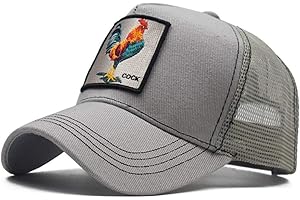 BONFOR Gorras de Hombre Beisbol Animales Bordado de Malla Respirable Originals Gorra Hombre Vintage Mujer Verano