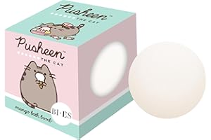 URODA Pusheen The Cat Bath Fizzing Bath Bomb for Kids - Refreshing Mango Scent, Vegan & Natural with Essential Oils (165g) - Gentle, Safe and Fun Bath Time Treat for Children Aged 3+