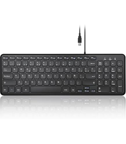 Kensington KB100 EQ Tastiera Cablata AZERTY: Ecologica, Silenziosa E Resistente Agli Schizzi. Perfetta Per Ufficio E Casa. (K63727FR)