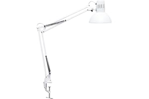 MAUL Lampa Biurkowa MAULstudy Regulowana Lampa Zaciskowa z Ramieniem Przegubowym do Biura i Biurka Elegancka Lampa Biurkowa Led z Metalu Ekskluzywne Żarówki Led Biała