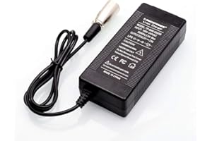 TANGSPOWER Vélo électrique Batterie Chargeur 36V 2A 42V Chargeur pour 36V avec XLR la Connexion 3 Broches (Doré)