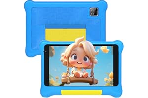 Yicty Kinder Tablet 7 Zoll (17,8 cm) Andriod 13 Tablet für Kinder Quad Core 2 GB RAM 32 GB ROM 128 GB Erweiterung Kindersicherung Lern-Tablet mit stoßfester Schutzhülle (Blau)