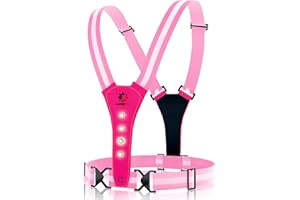 LUMEFIT Reflektierende Weste - Premium Laufweste mit 360-Grad-Sichtbarkeit - Unisex Warnweste für Laufen, Radfahren, Walking - leicht und verstellbar - USB Akku