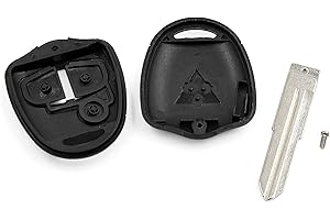 UXCELL sourcing map 2-Botones Llave de Coche Espadín No Cortada Carcasa para Mitsubishi Galant L200 Outlander Lancer Shogun