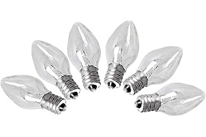 Poweka Leuchtmittel für Himalaya-Salzlampe, E12, 15 W, für die Dekoration der Raumbeleuchtung, 220 – 240 V, 6 Stück