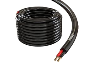 Lumonic Cavo dell'altoparlante 10m Nero tondo | 2x 2,5mm² CCA | Cavo per diffusori HiFi | Cavo audio rotondo | Professionale PA Installazione- Audio- Cavo rotondo