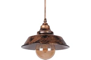 AIRTWESD Lamapada a Sospensione Industriale, paralume lampada a sospensione retrò in metallo, base lampadina E27 lampada da soffitto industriale (non include lampadina)