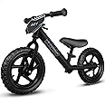 KRIDDO Toddler Balance Bike 2 Year Old, Age 18 Months to 5 Years Old, 12 Inch Push Bicycle with Customize Plate (3 Sets of Stickers Included), Steady Balancing, Gift Bike for 2-3 Boys Girls